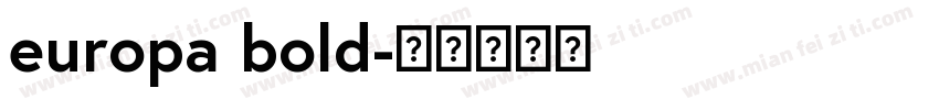 europa bold字体转换